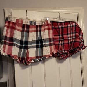 Soma Plaid Women's Flannel Pajama Shorts - 2 Pair For 1 Price.